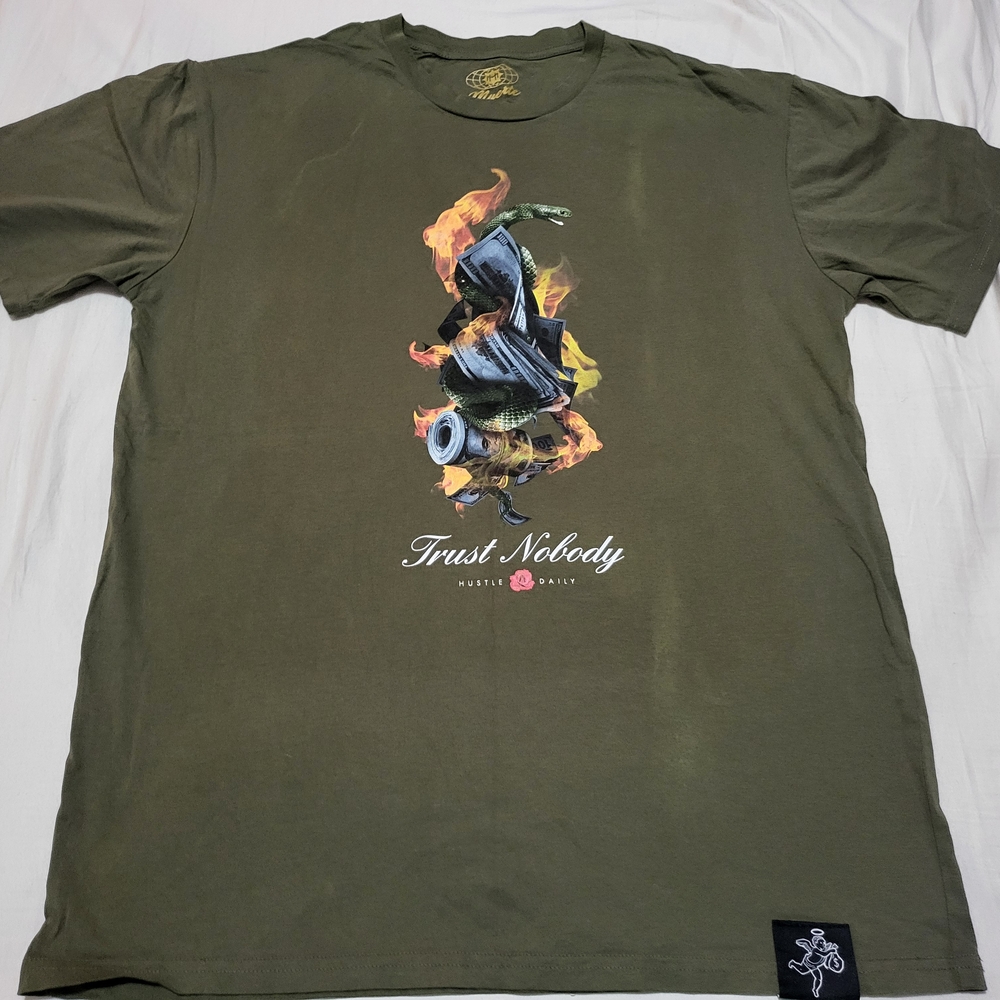 Trust Nobody Olive Graphic Tee